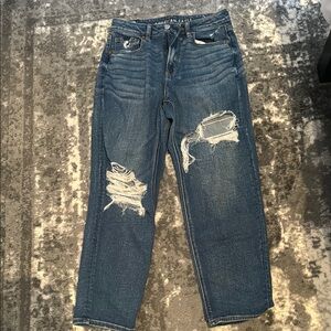 American Eagle Outfitters Mom Straight Distressed Jeans
